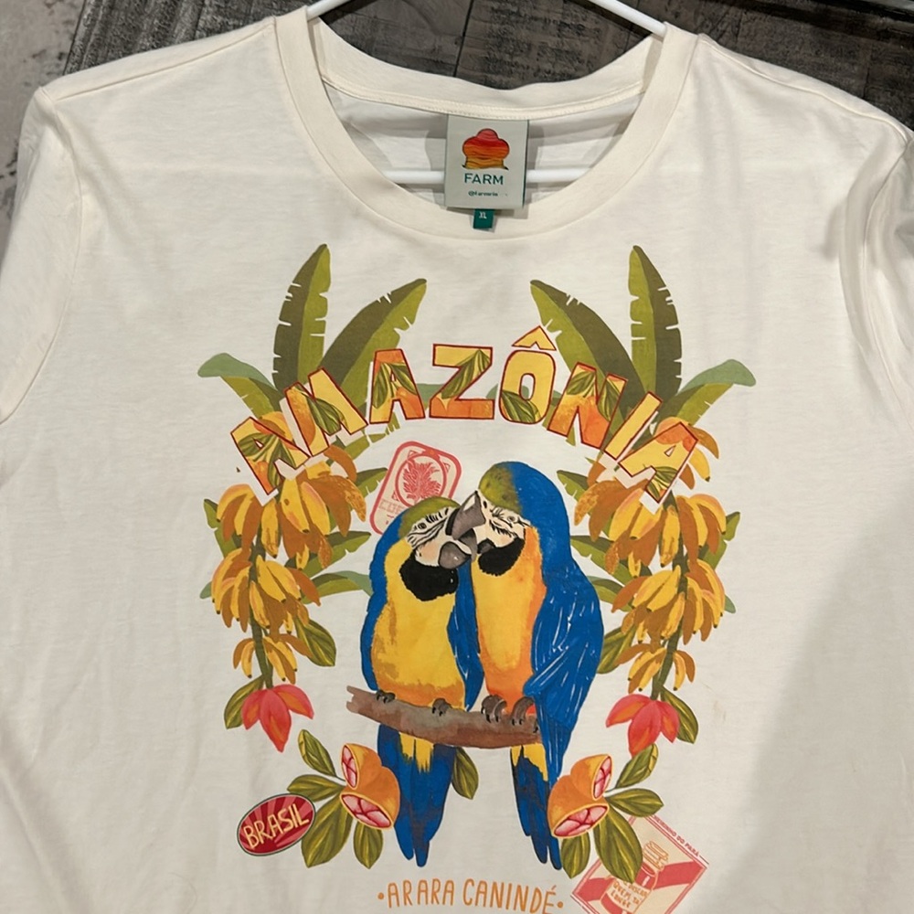FARM Rio Amazonia tropical 100% cotton women t shirt - Picture 13 of 15